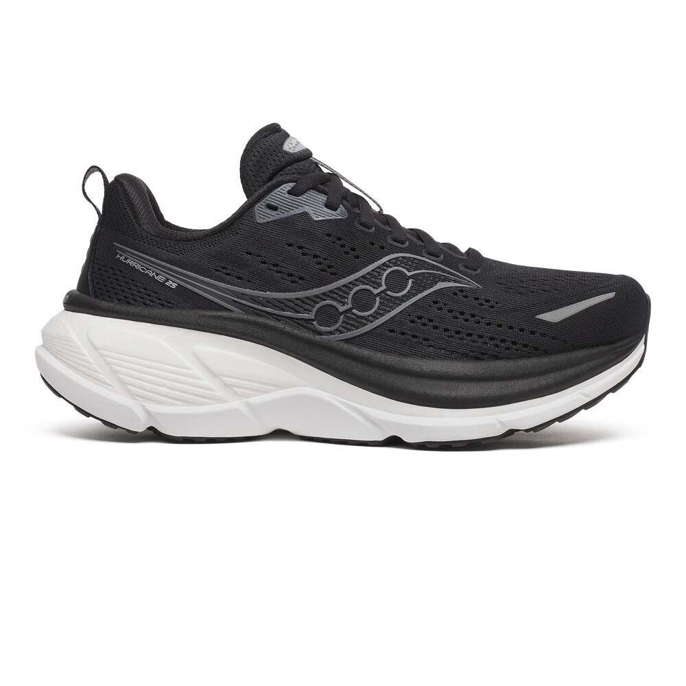 Saucony Hurricane 25 Women's Running Shoes (D Width) | Black/White