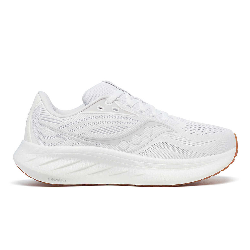 Saucony Ride 18 Women's Running Shoes | White/Gum