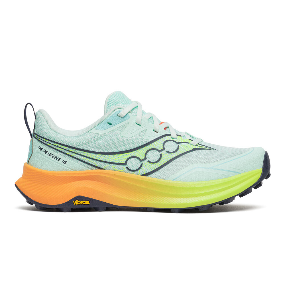 Saucony Peregrine 16 Women's Trail Running Shoes | Aqua/Citron