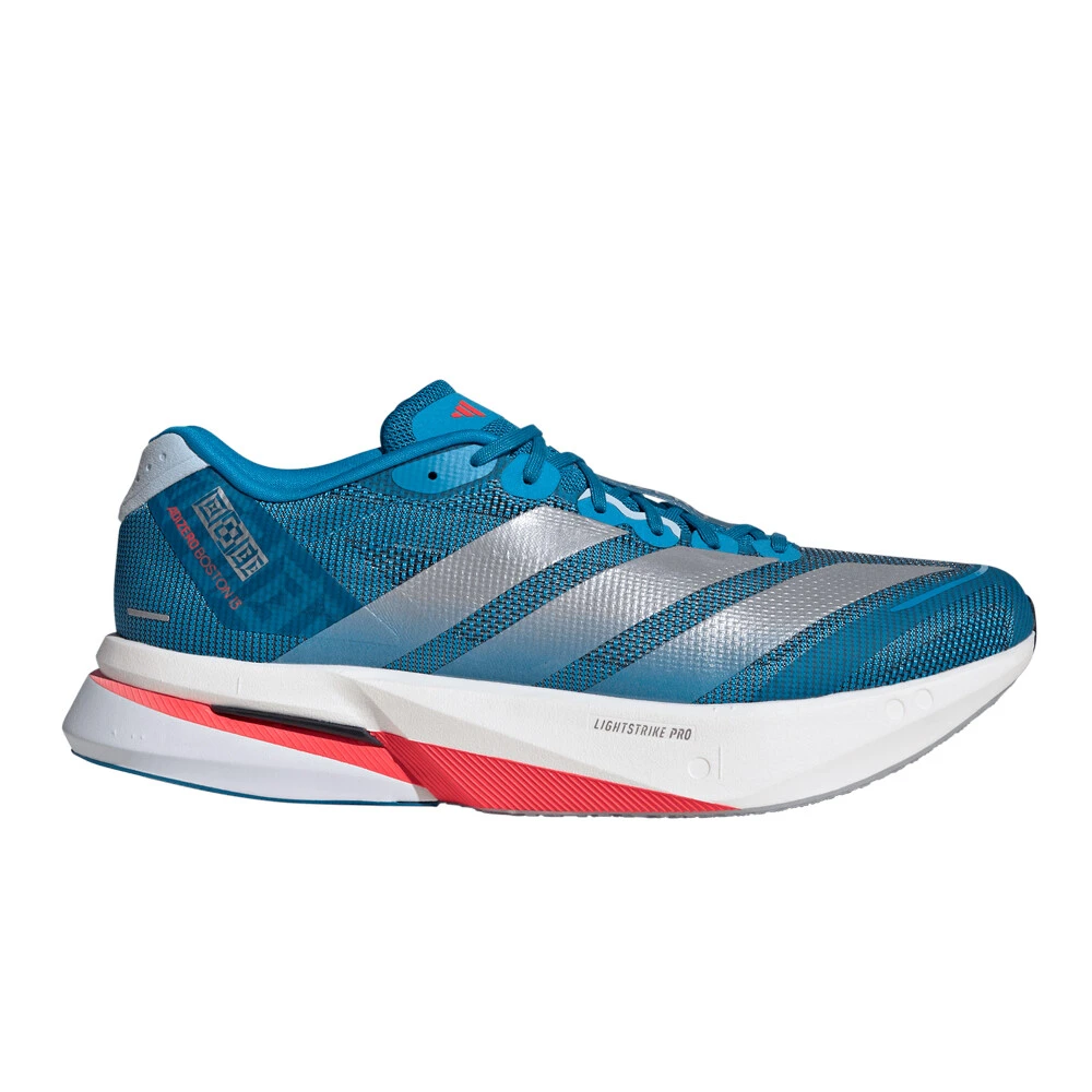 adidas Adizero Boston 13 Men's Running Shoes | Solar Blue/Silver Metallic/Dark Solar Blue