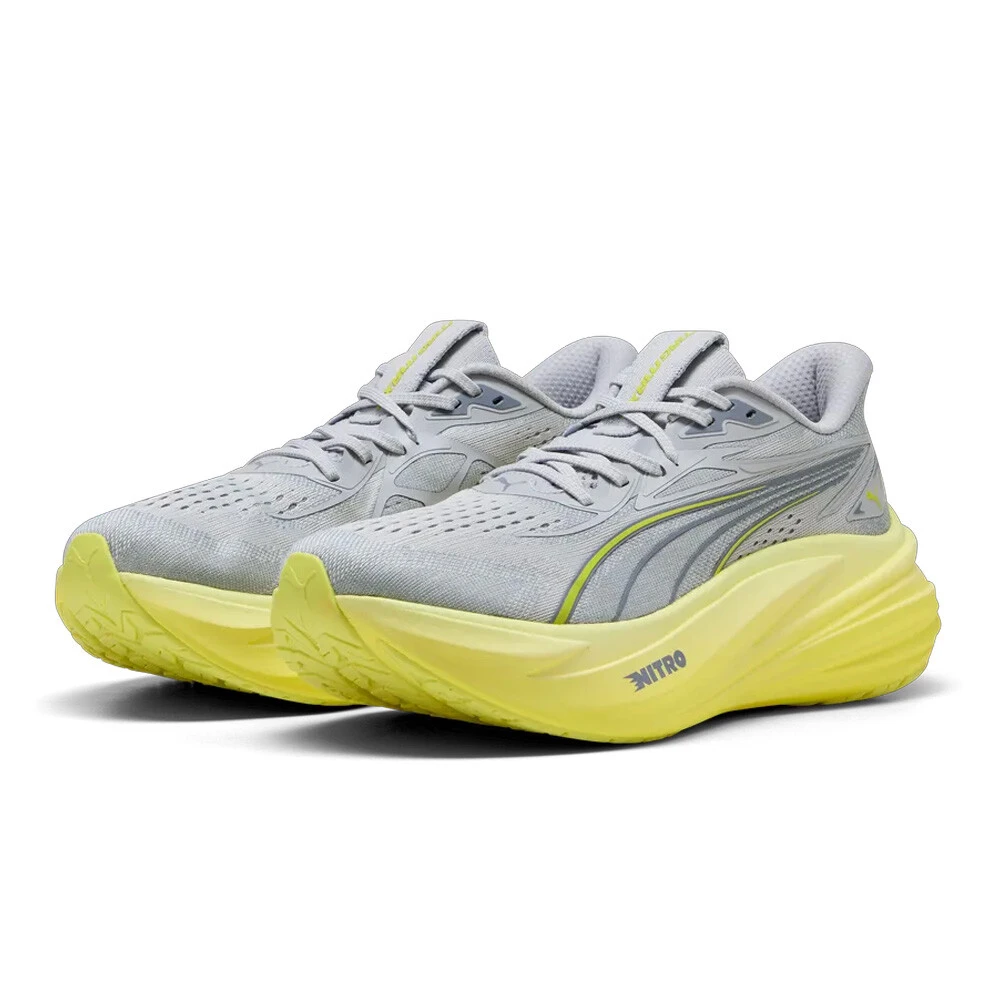 Puma MagMax Nitro 2 Men's Running Shoes | Vibrant Silver/Lux Lime