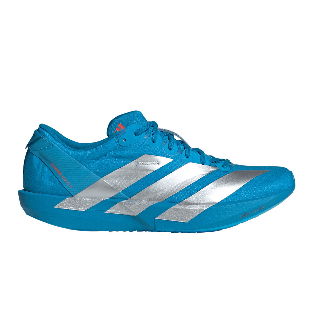 adidas Adizero Adios 9 Men's Running Shoes | Silver Metallic/Lucid Red