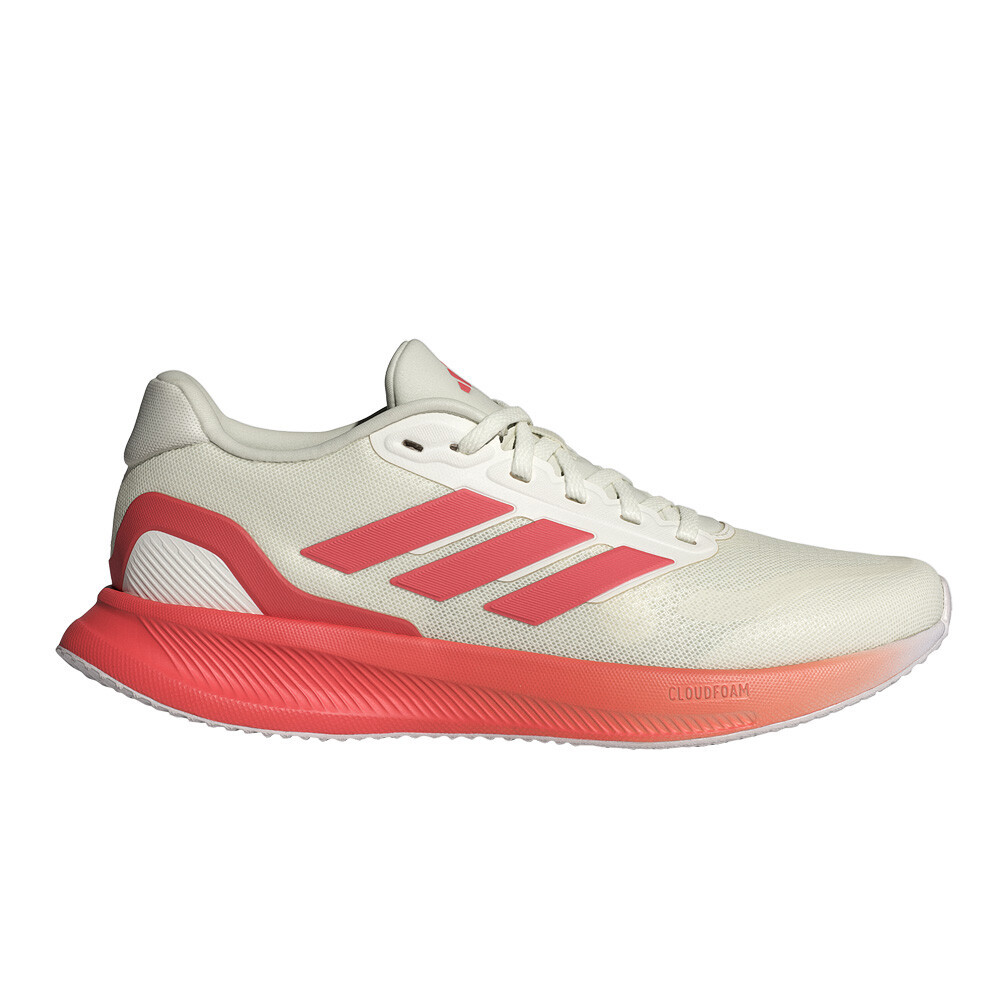 adidas RunFalcon 5 Women's Running Shoes | Off White/Preloved Scarlet/Dash Grey