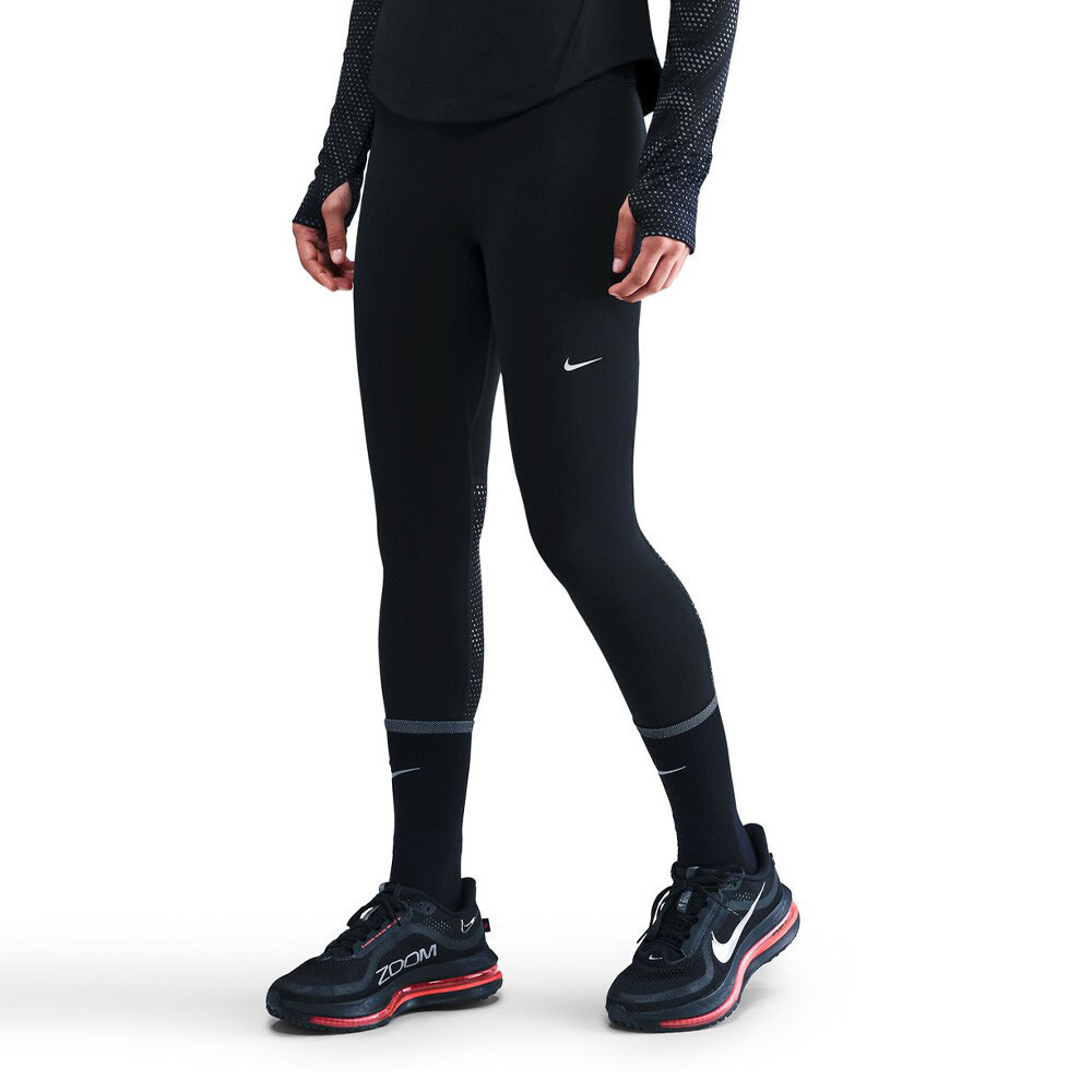 Nike Tempo Flash High Waisted 7/8 Women's Running Tights | Black/Reflective Silver