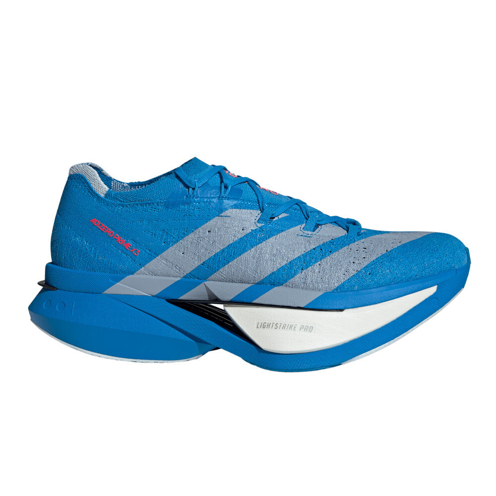 adidas Adizero Prime X3 Strung Men's Running Shoes | Solar Blue/Silver Metallic/Lucid Red