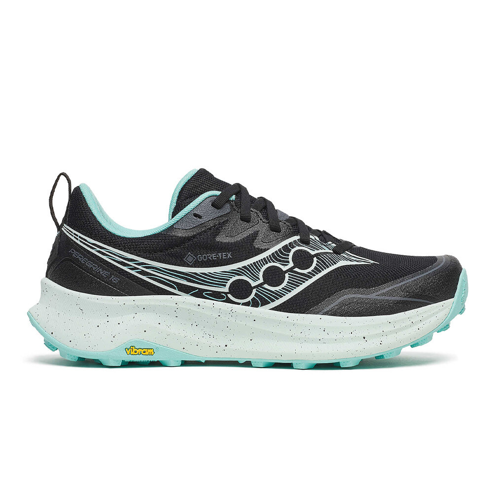 Saucony Peregrine 16 GORE-TEX Women's Trail Running Shoes | Black/Aqua