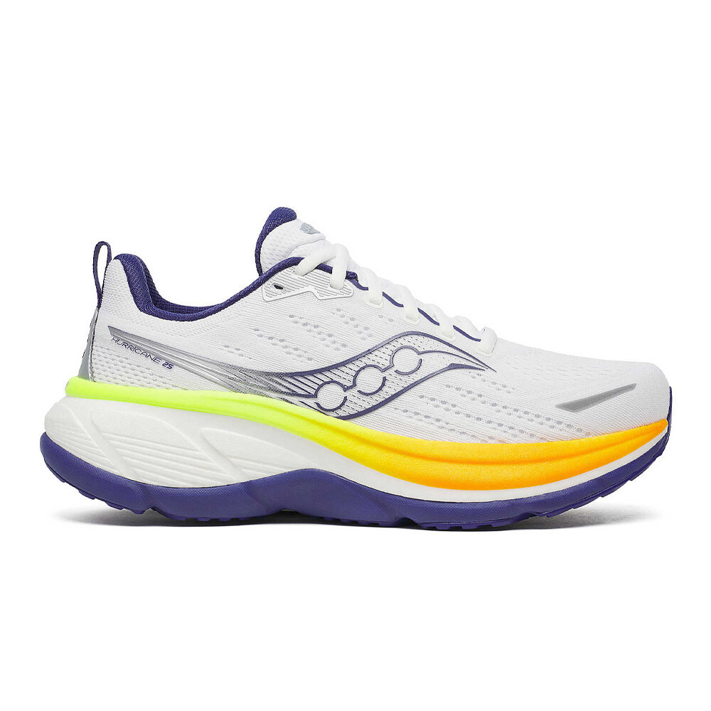 Saucony Hurricane 25 Men's Running Shoes | White/Frigid
