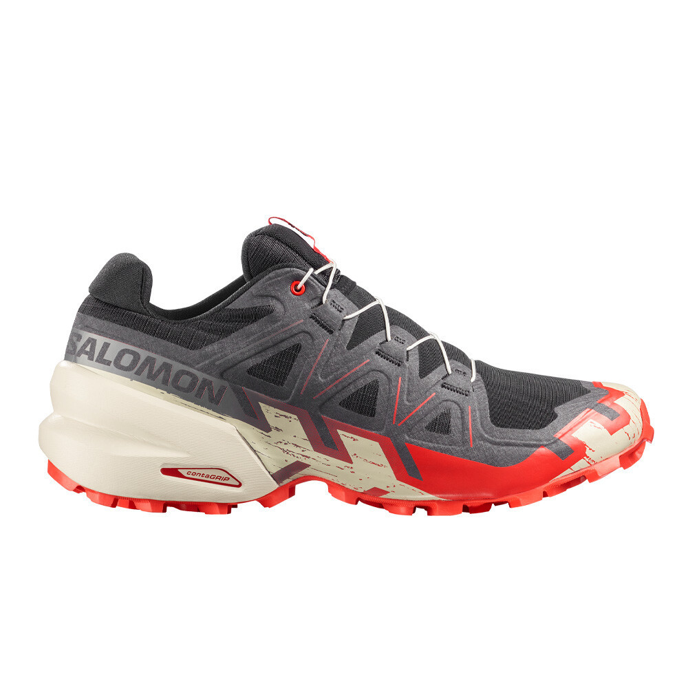 Salomon Speedcross 6 Men's Trail Running Shoes | Black/Fiery Red/Almost Milk