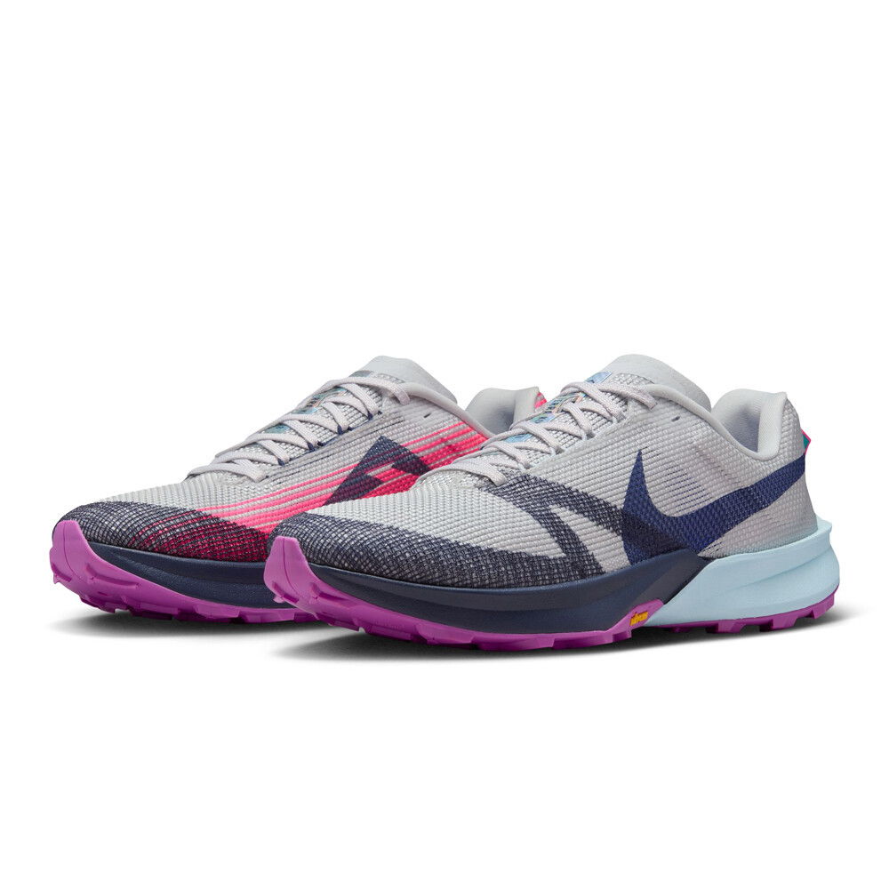 Nike Kiger 10 Men's Trail Running Shoes | Metallic Platinum/Midnight Navy/Sapphire