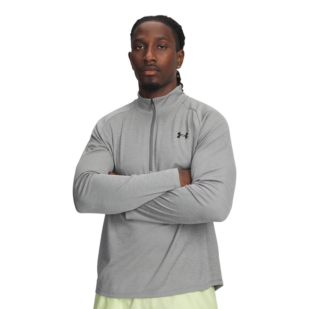 Under Armour Tech Textured Half Zip Men's Top | Clay Green/Black