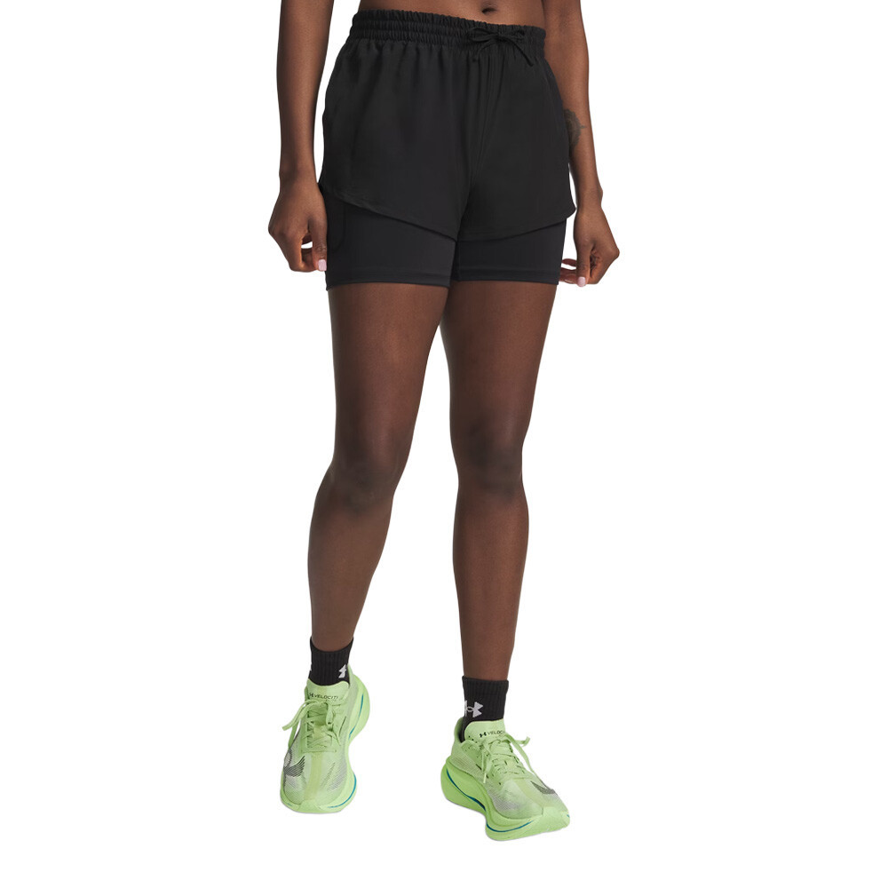 Under Armour Velociti Pro 4 Inch 2-In-1 Women's Shorts | Ultimate Black/Reflective