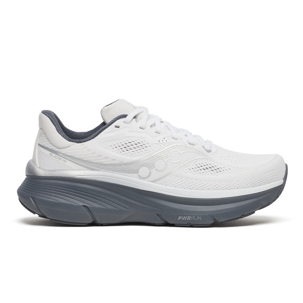 Saucony Guide 19 Men's Running Shoes | White/Shadow