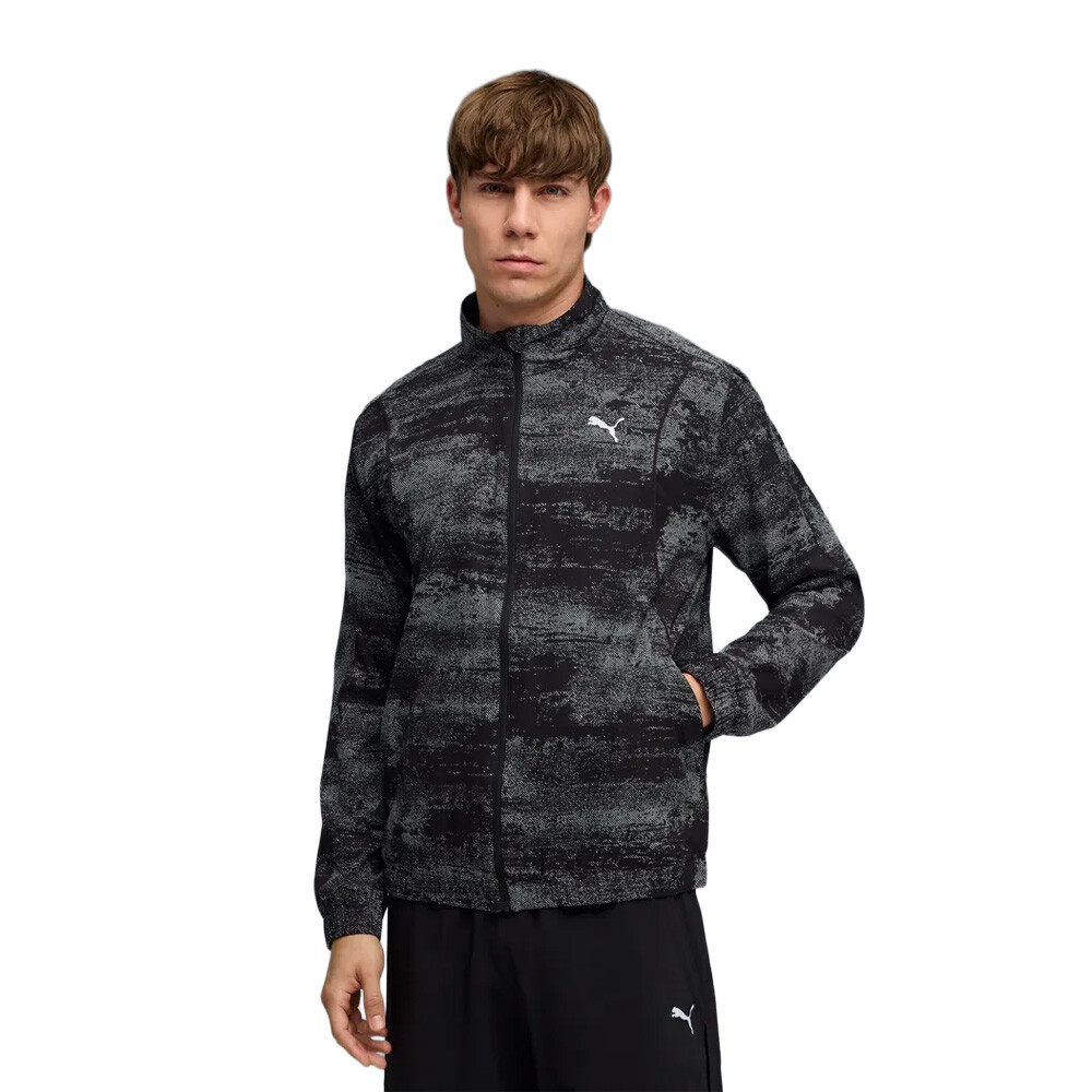 Puma Run Velocity Printed Track Men's Running Jacket | Black