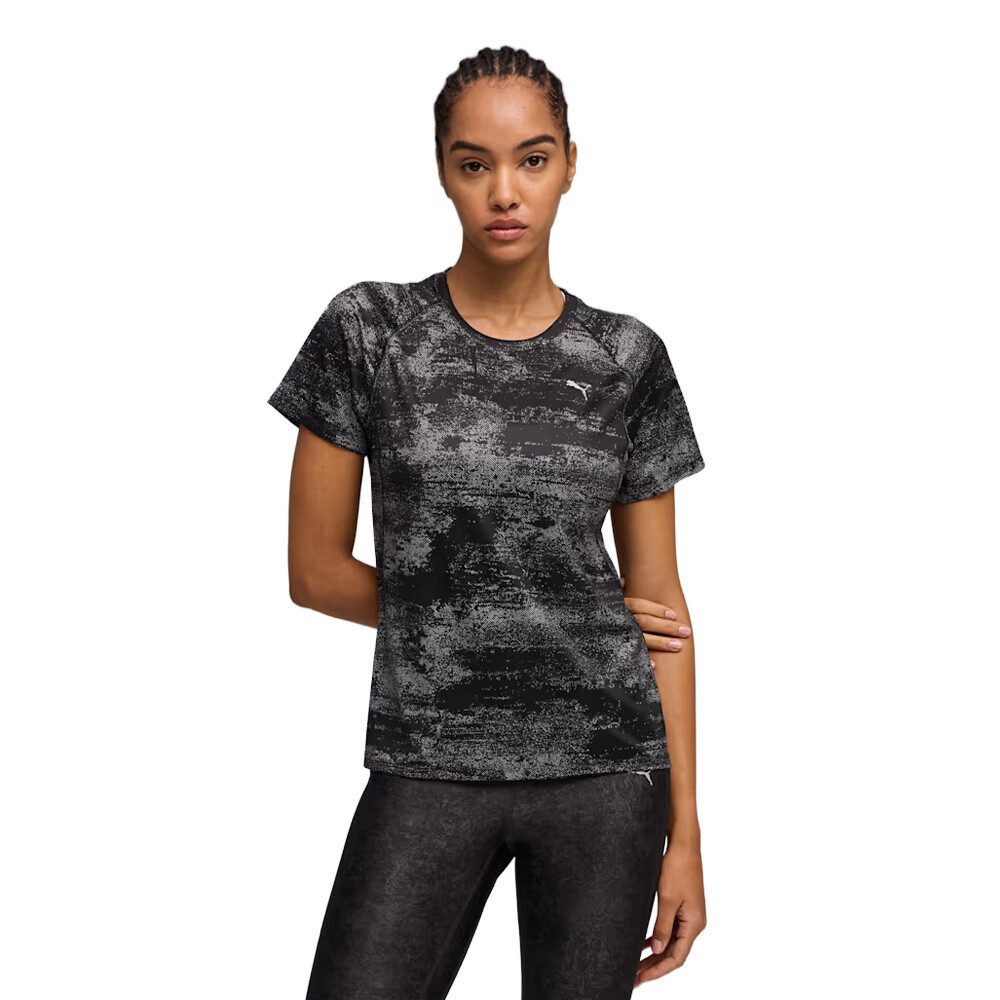 Puma Run Velocity Printed Women's T-Shirt | Black
