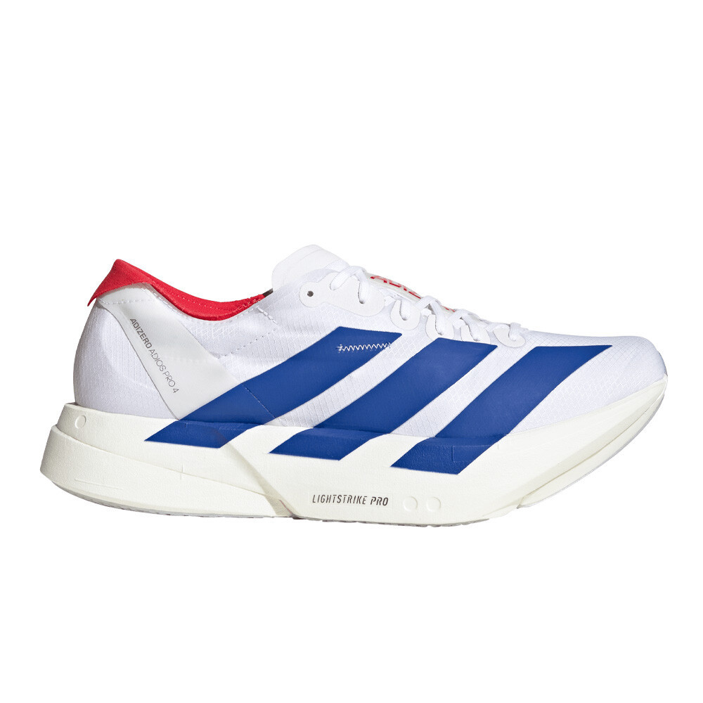 adidas Adizero Adios Pro 4 Men's Running Shoes | Cloud White/Team Royal Blue/Pure Ruby