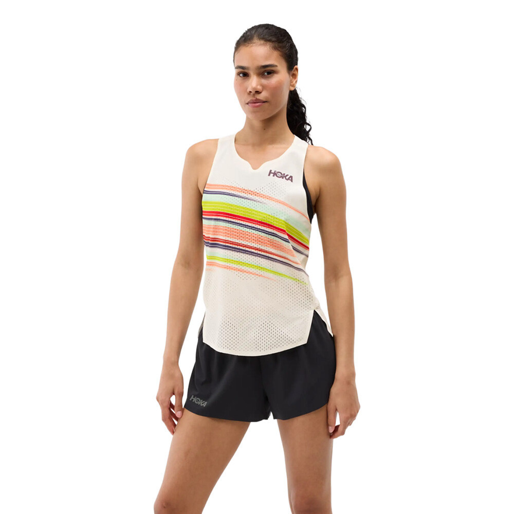 Hoka Race Day Women's Running Vest | Alabaster Flare