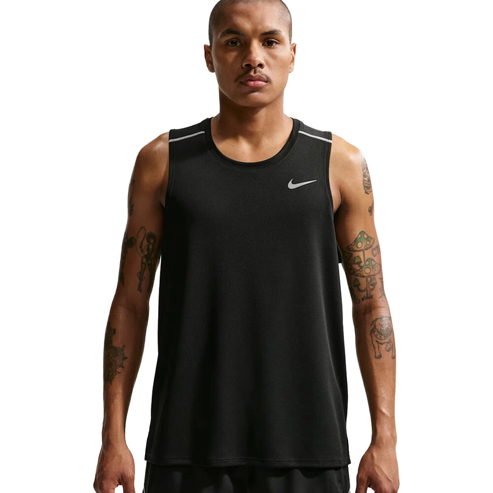 Nike Dri-FIT Miler Men's Running Vest | Black