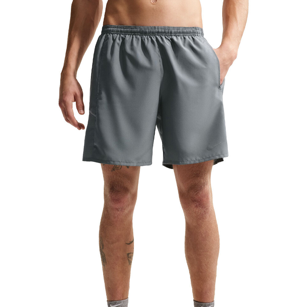 Nike Dri-FIT Miler 7 Inch Brief-Lined Men's Shorts | Smoke Grey/Smoke Grey/Reflective Silver
