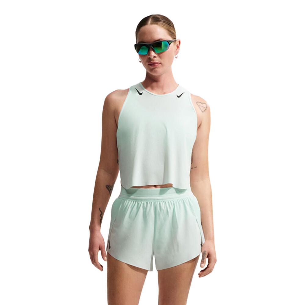 Nike Aeroswift Dri-FIT ADV Women's Running Cropped Vest | Barely Green/Black