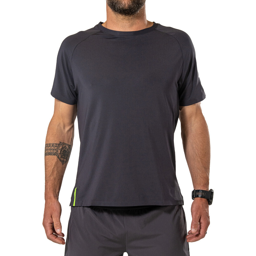 Higher State Short Sleeve Men's Running T-Shirt | Charcoal