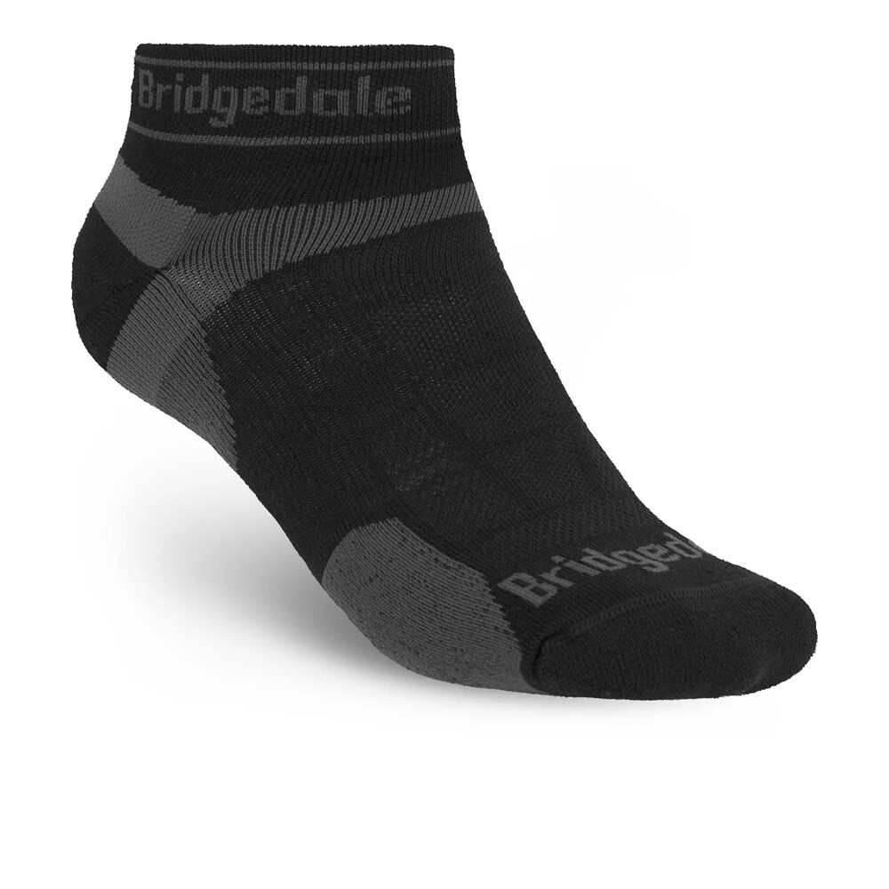 Bridgedale Trail Run Ultra Light T2 Merino Sport Men's Low Socks | Black/Grey