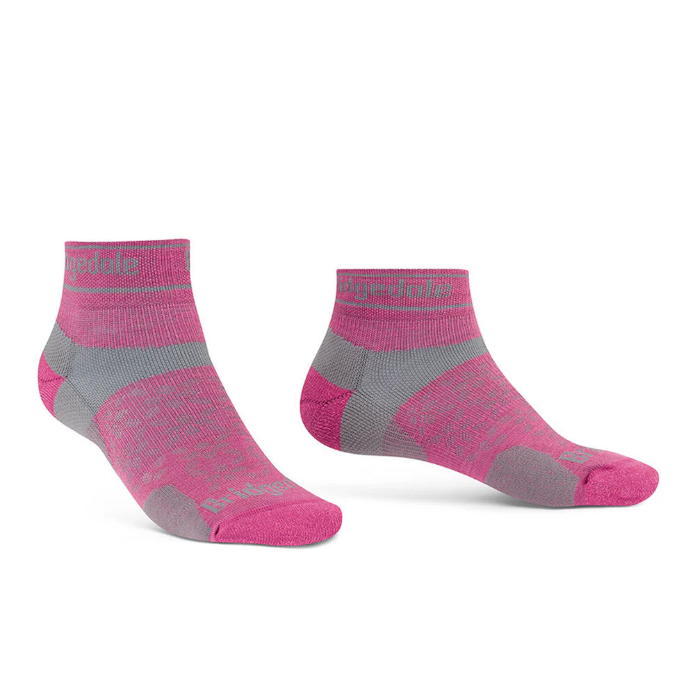 Bridgedale Trail Run Ultra Light T2 Merino Sport Women's Low Socks | Pink