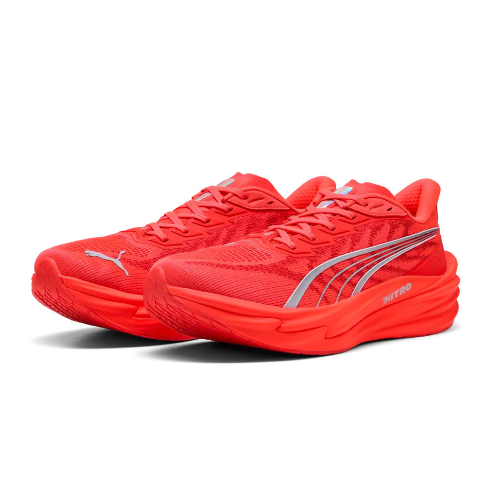 Puma Deviate Nitro 4 Men's Running Shoes | Ultra Red/Puma Silver