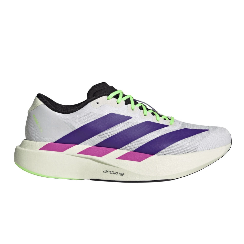 adidas Adizero Evo SL Men's Running Shoes | Cloud White/Collegiate Purple/Lime Burst