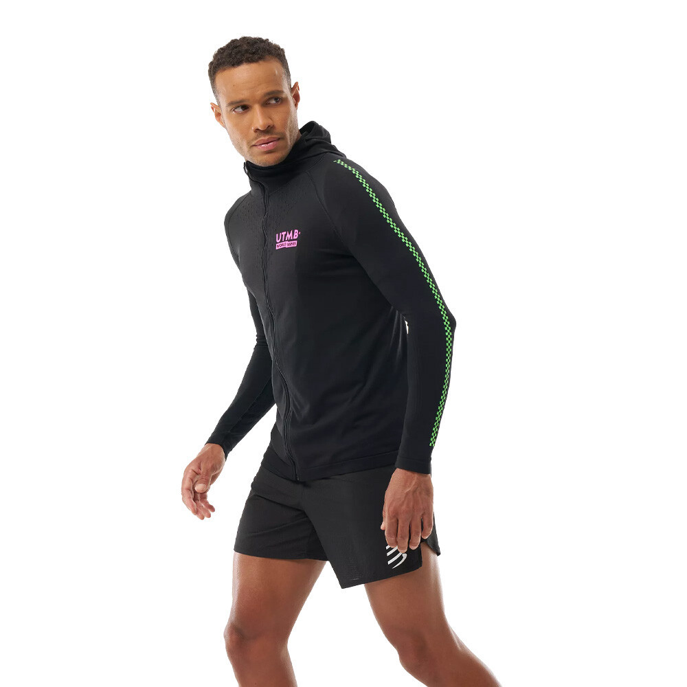 Compressport UTMB 3D Thermo Seamless Zipped Hoodie | Black