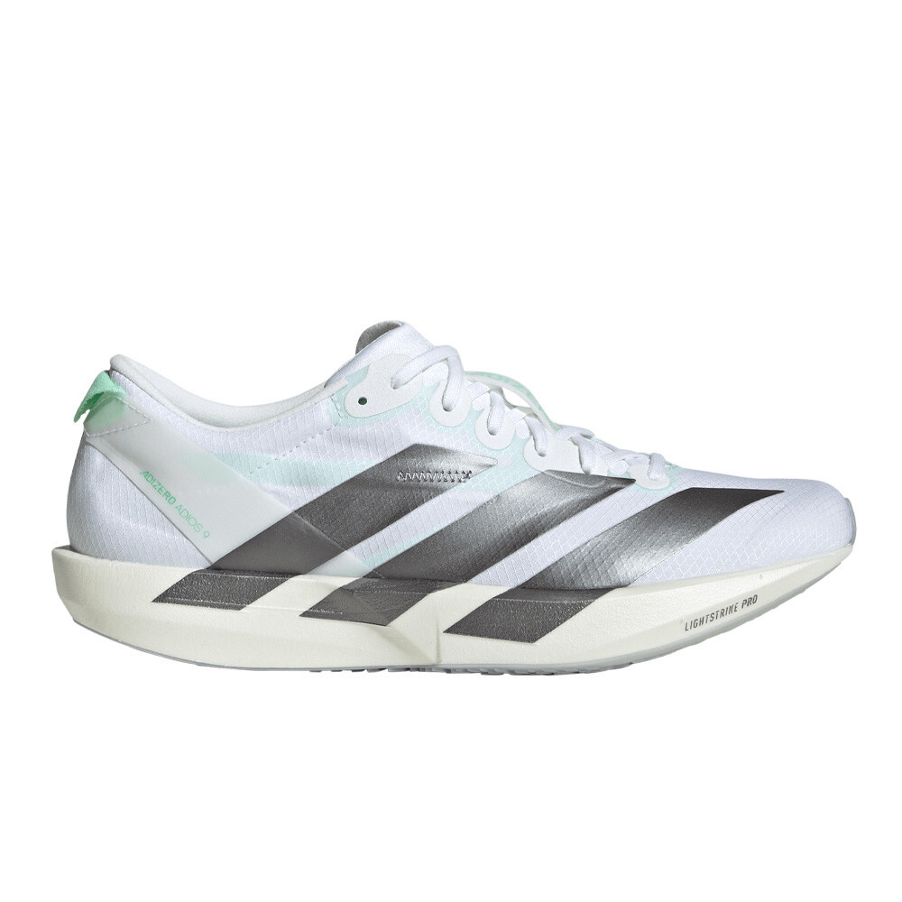 adidas Adizero Adios 9 Women's Running Shoes | Cloud White/Iron Metallic/Pulse Mint