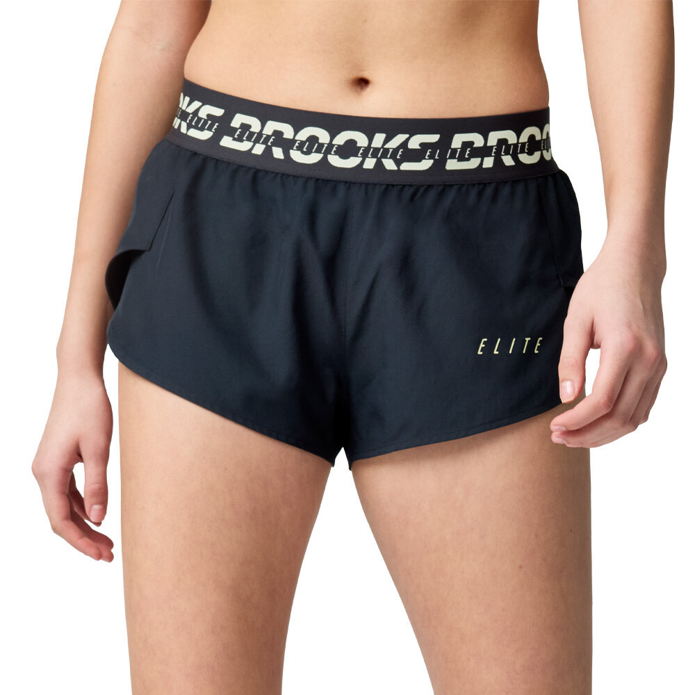 Brooks PR Elite Women's Split Shorts | Black/Luminary