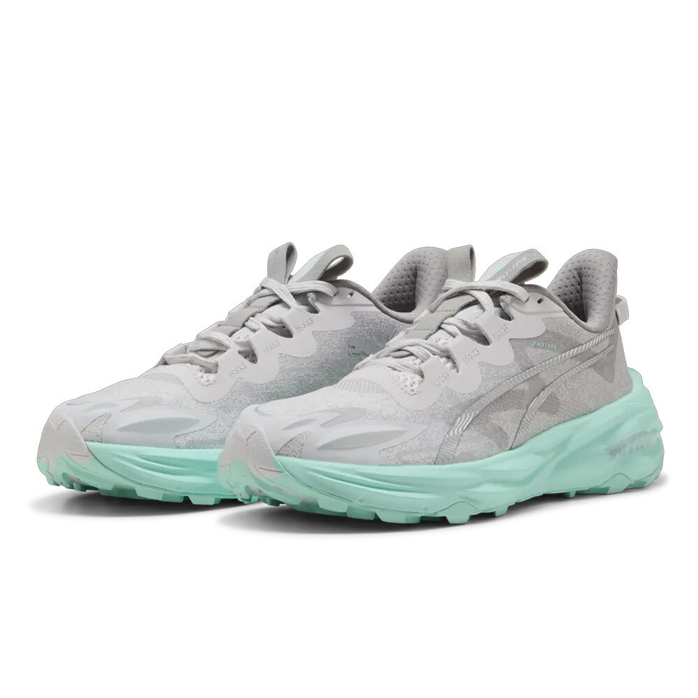Puma Fast-Trac Nitro 3 Women's Trail Running Shoes | Feather Grey/Mint Melt/Puma Silver