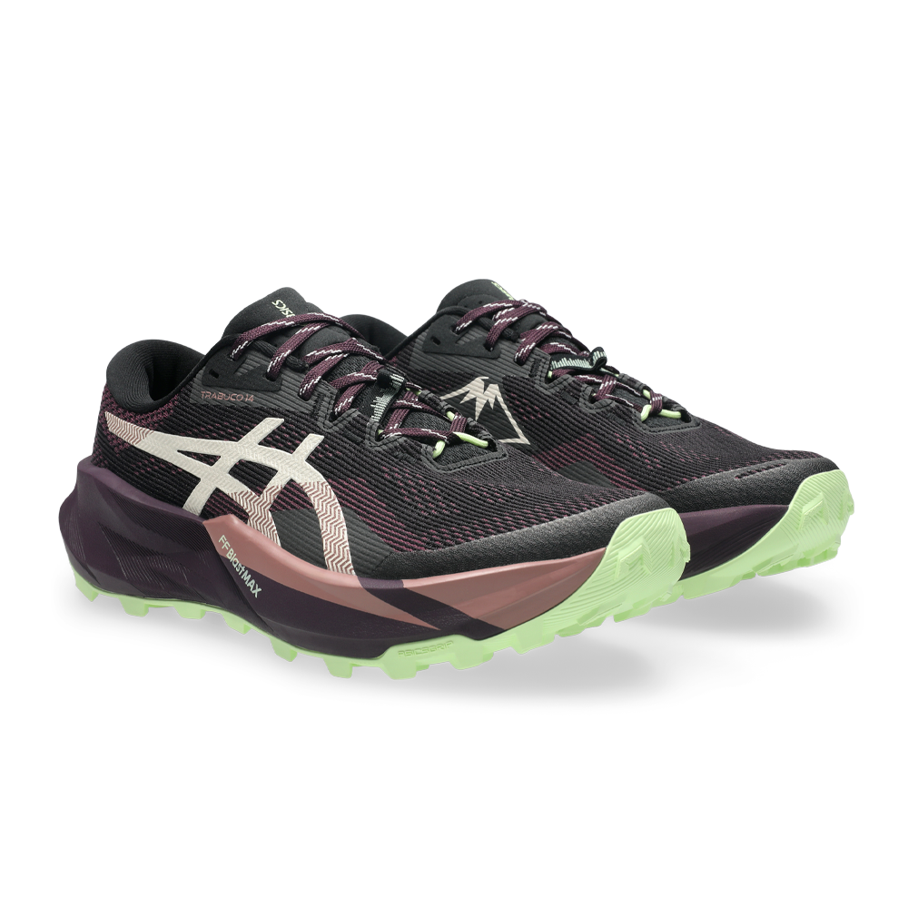 Asics Trabuco 14 Women's Trail Running Shoes | Black/Dark Aubergine