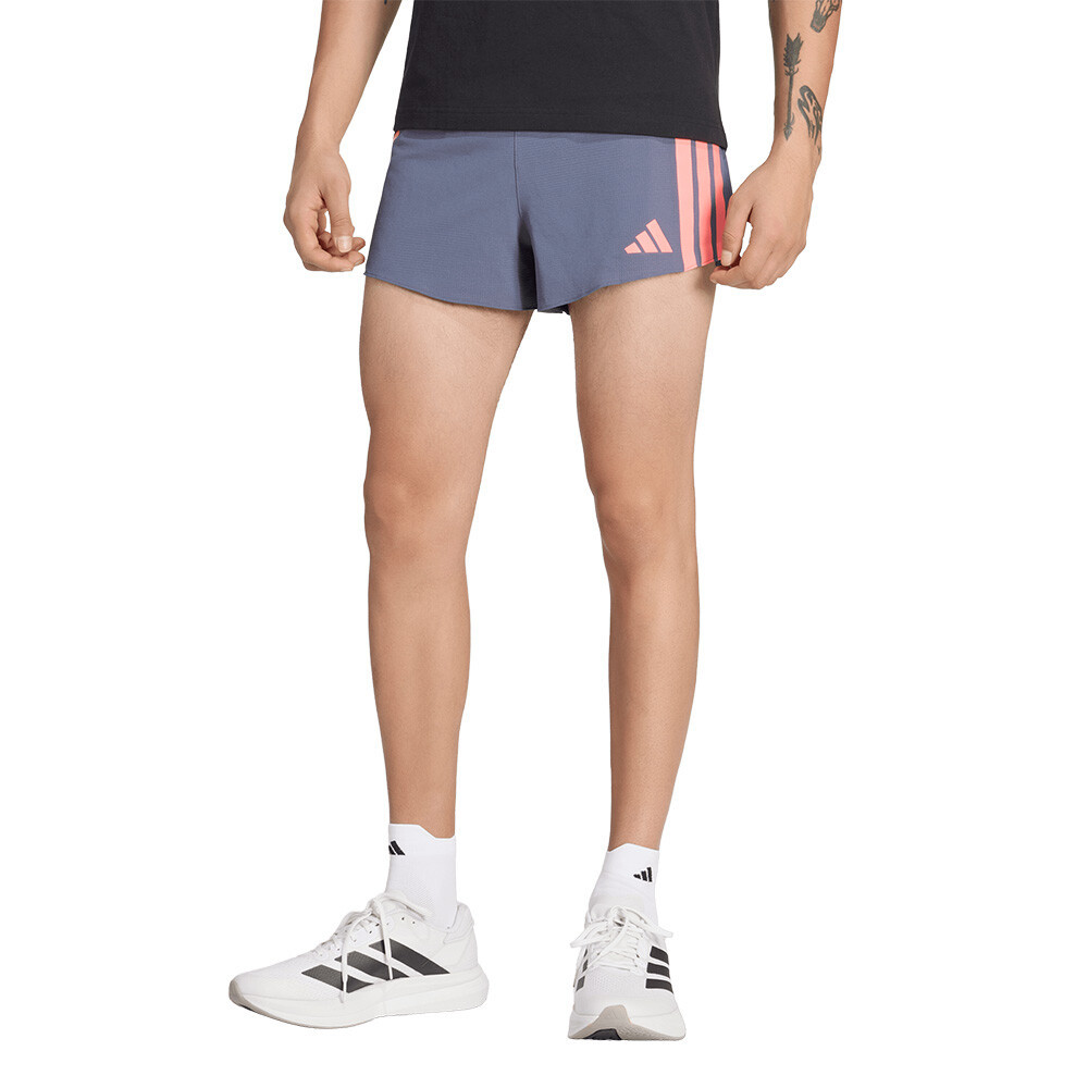 adidas Adizero Gel Pocket 3 Inch Men's Running Shorts | Onix/Solar Turbo