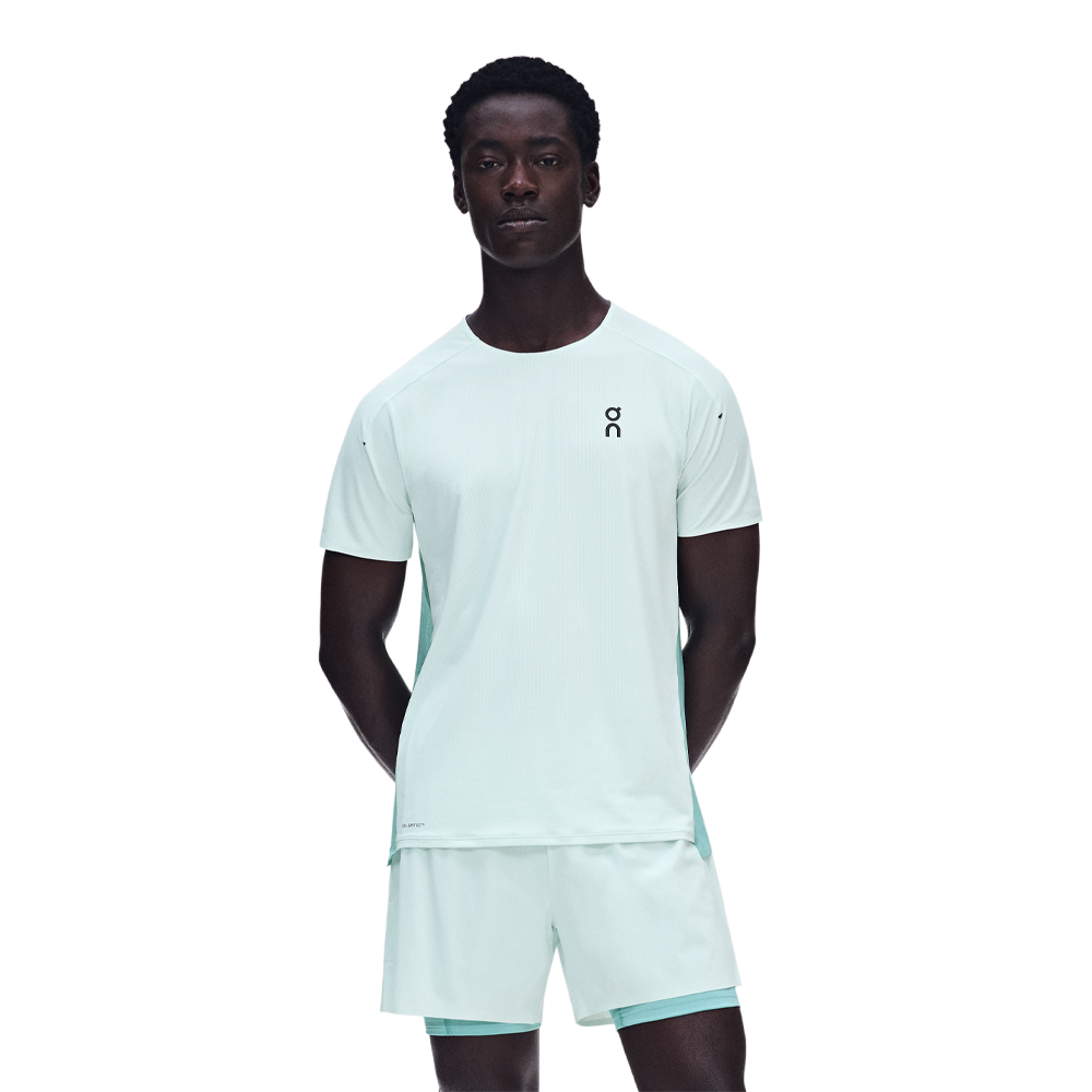 On Running On Performance Men's T-Shirt | Flurry/Aquamarine