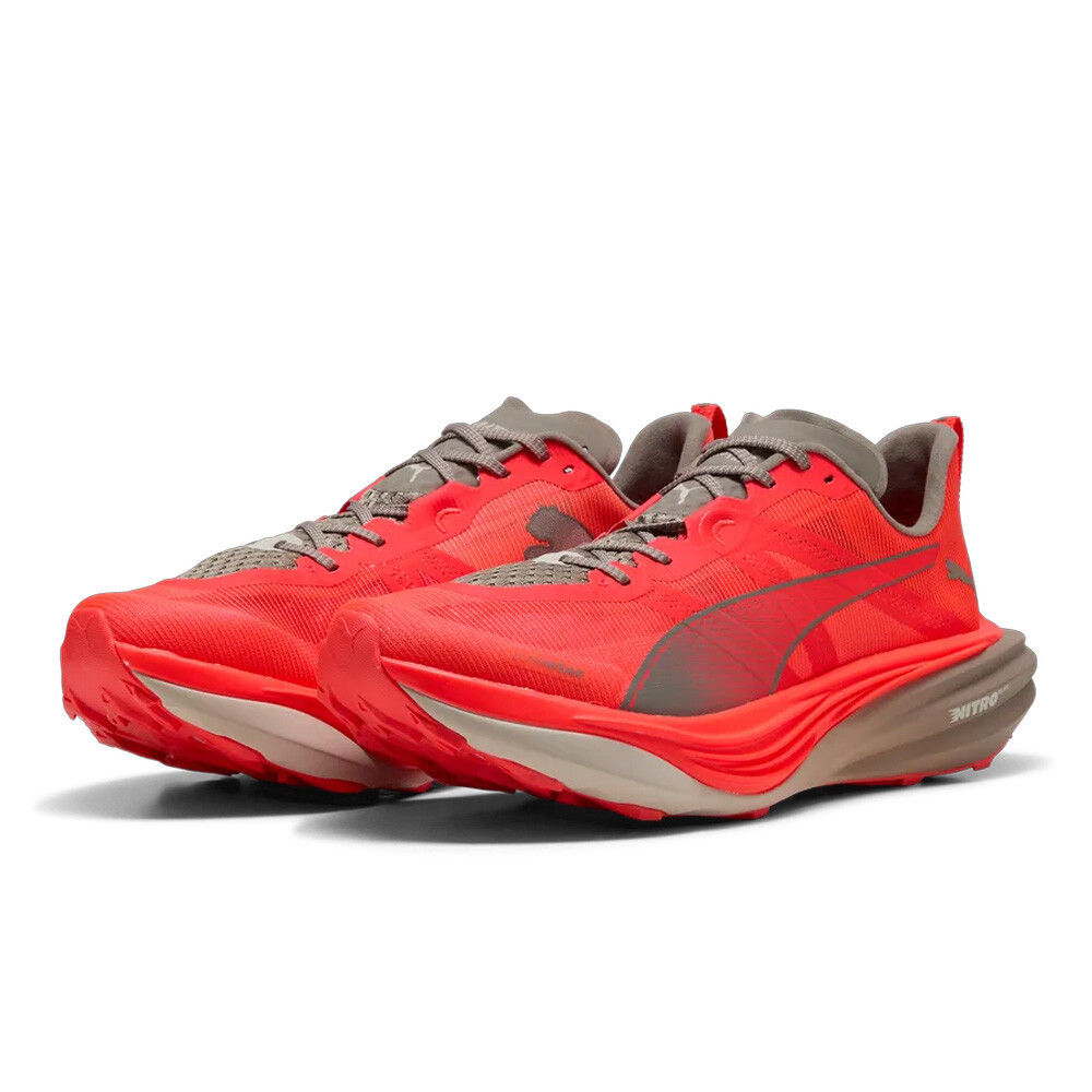 Puma Deviate Nitro Elite Men's Trail Running Shoes | Ultra Red/Mouse Grey
