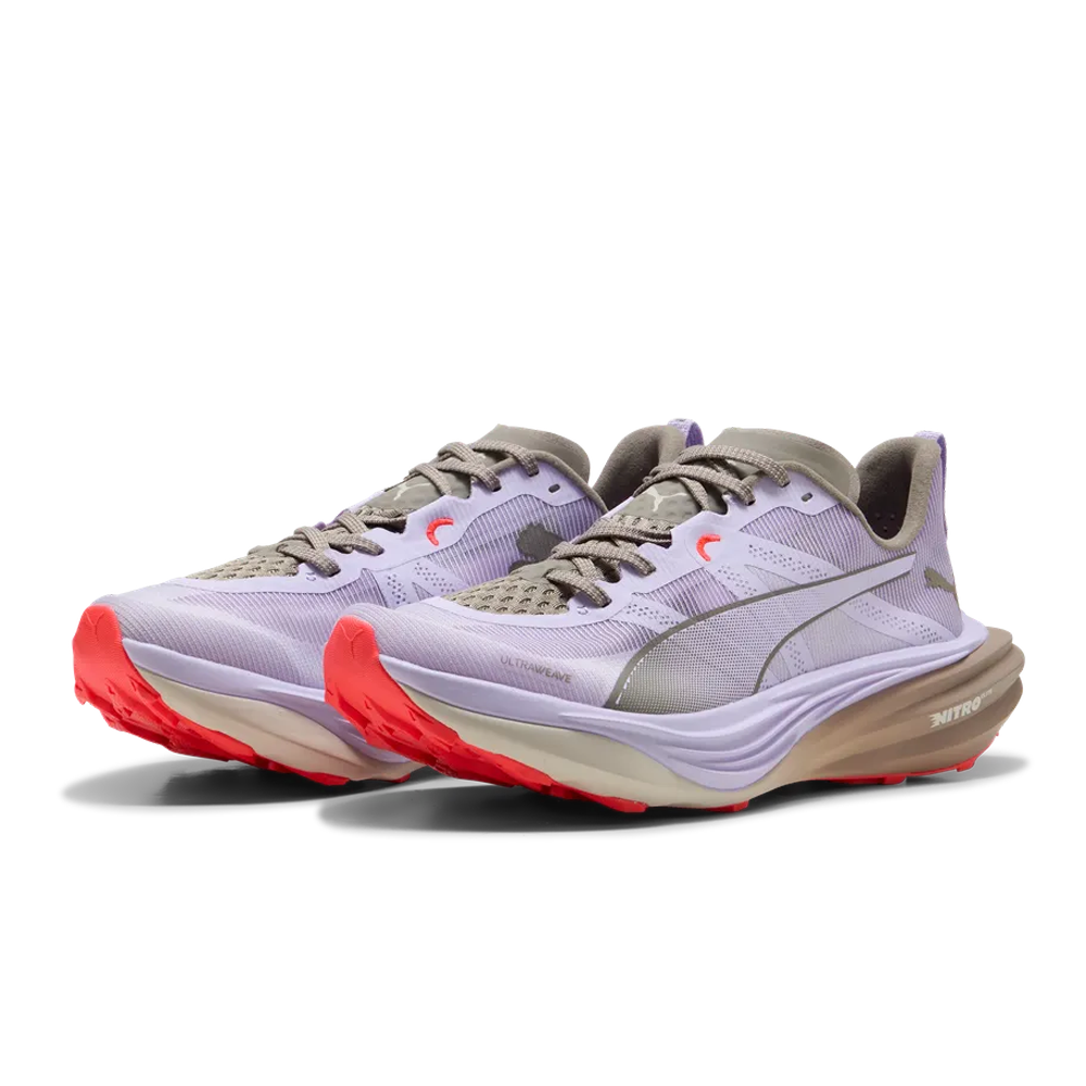 Puma Deviate Nitro Elite Women's Trail Running Shoes | Light Lavender/Mouse Grey/Ultra Red