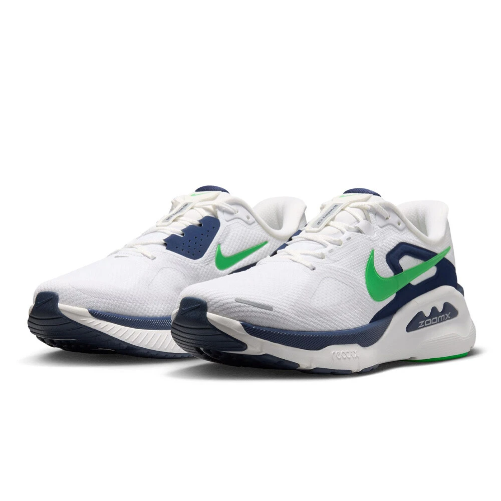 Nike Structure Plus Men's Running Shoes | White/Green Spark/Midnight Navy