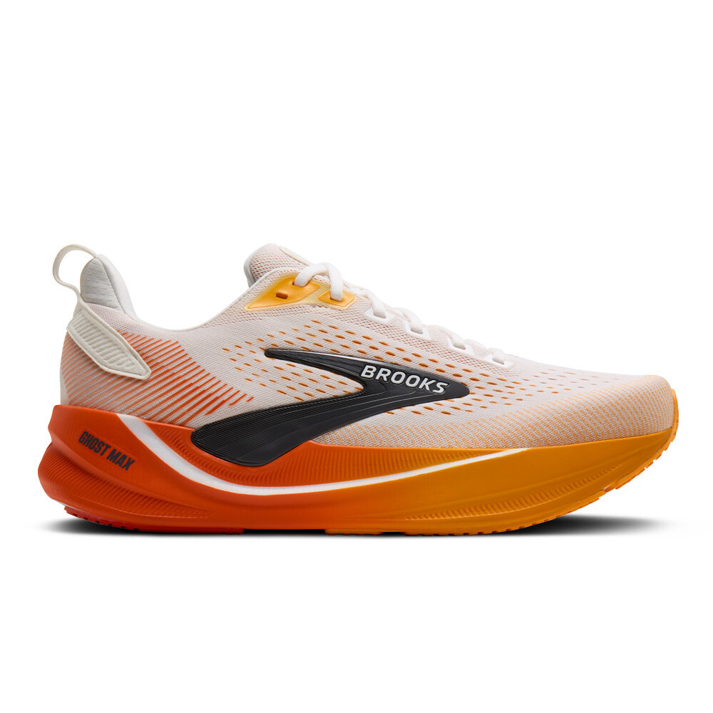 Brooks Ghost Max 4 Men's Running Shoes (2E Width) | White/Orange/Red
