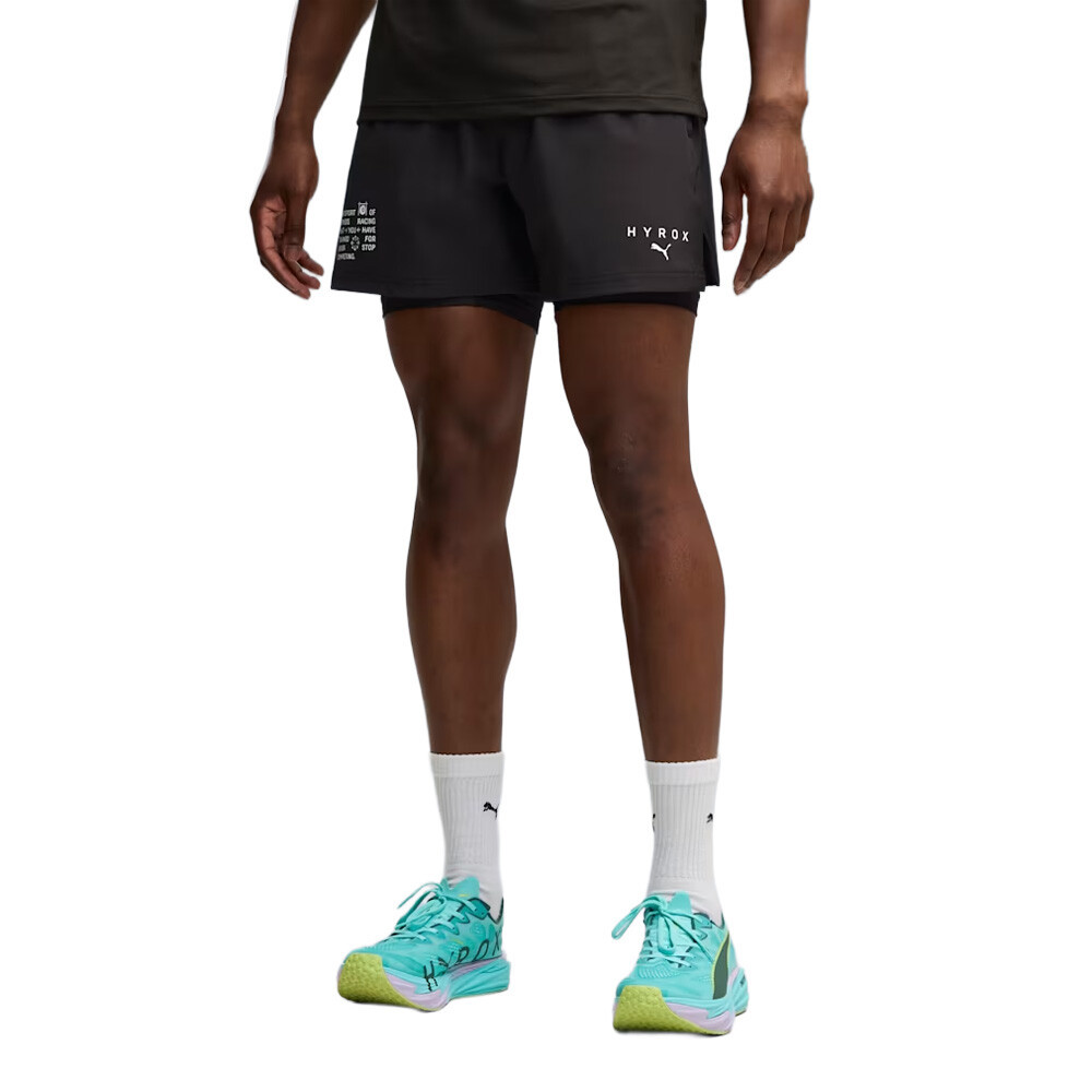 Puma x HYROX 2-in-1 PWRMODE Men's Running Shorts | Black