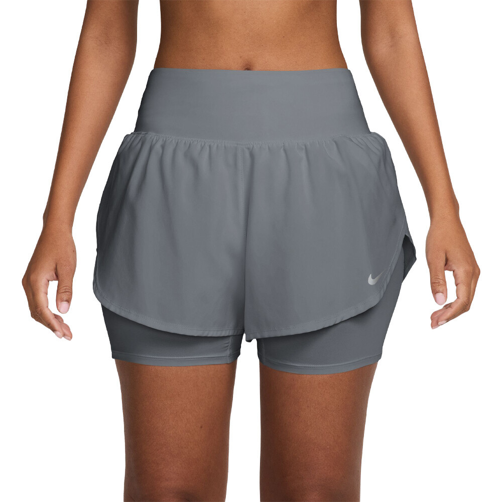Nike Tempo Flow Dri-FIT 2-in-1 Women's Running Shorts | Cool Grey/Reflective Silver