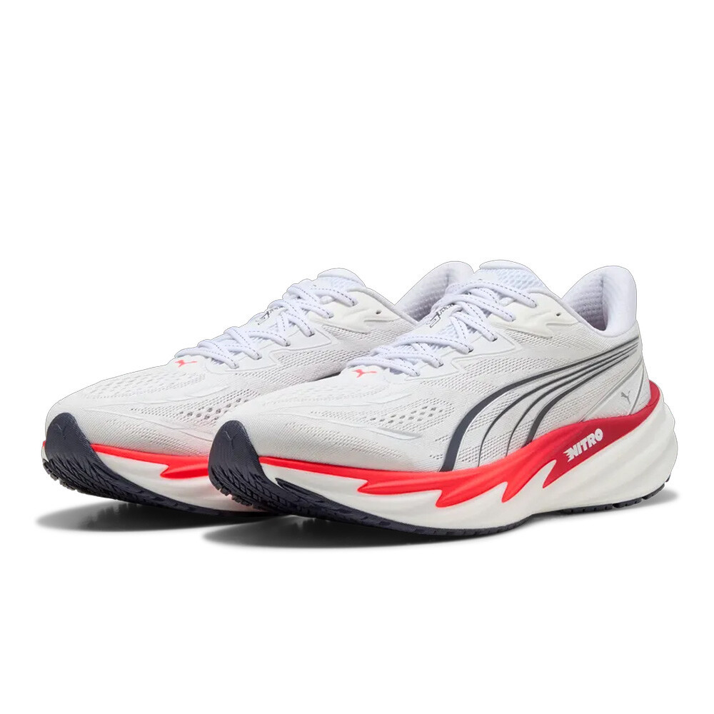 Puma Velocity Nitro 5 Men's Running Shoes (2E Width) | Puma White/Ultra Red