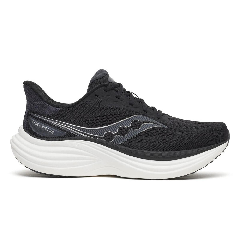 Saucony Triumph 24 Men's Running Shoes (2E Width) | Black Silver