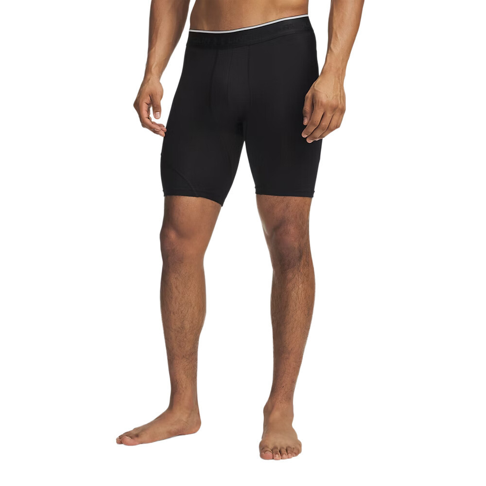 Under Armour HeatGear Elite Compression Men's Long Shorts | Ultimate Black/Reflective