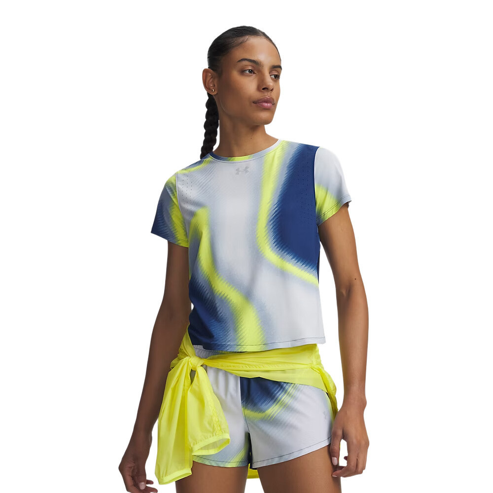 Under Armour Velociti Pro Printed Women's T-Shirt | Blackout Navy/Reflective