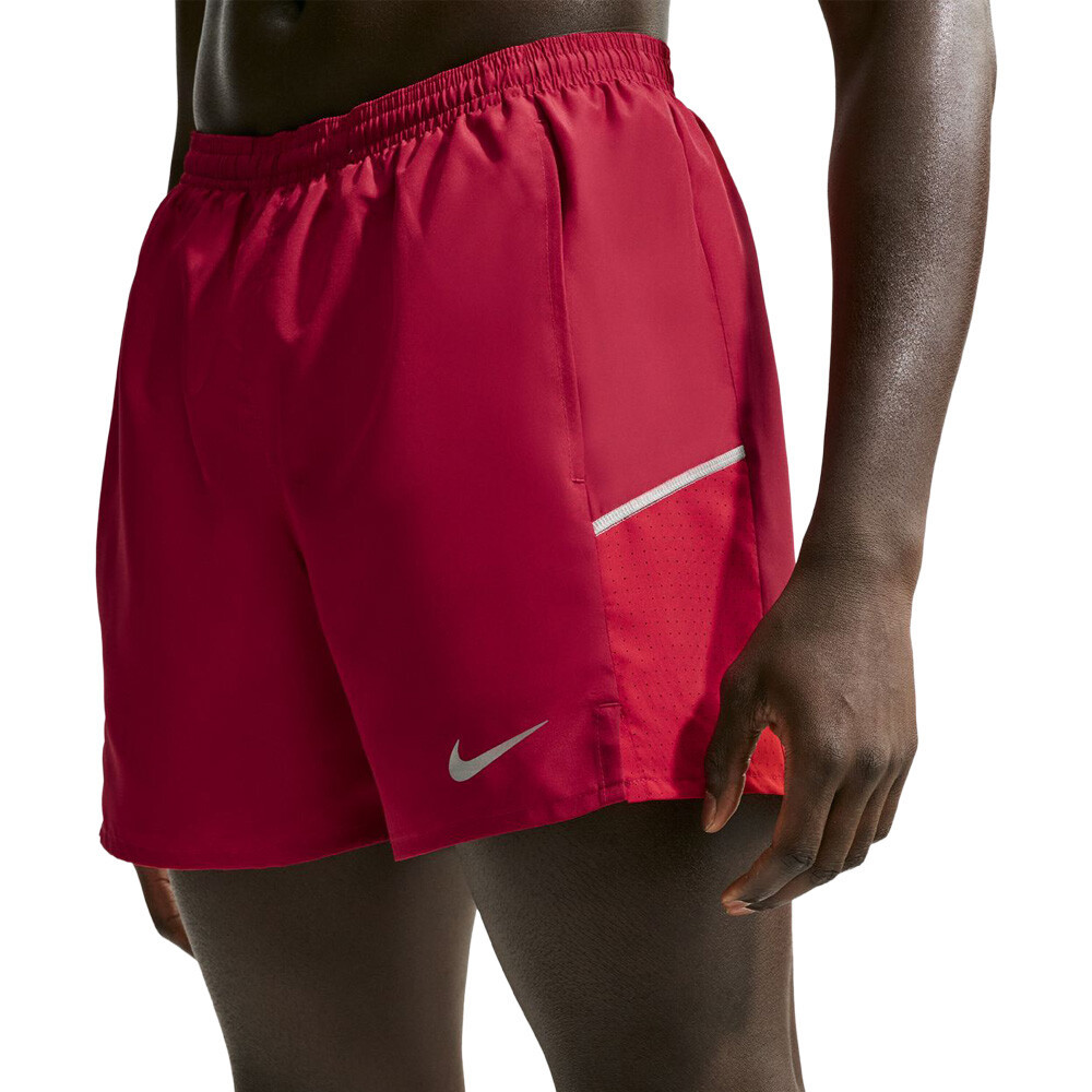 Nike Miler Dri-FIT 5 Inch Brief-Lined Men's Running Shorts | Tough Red/Sport Red/Reflective Silver