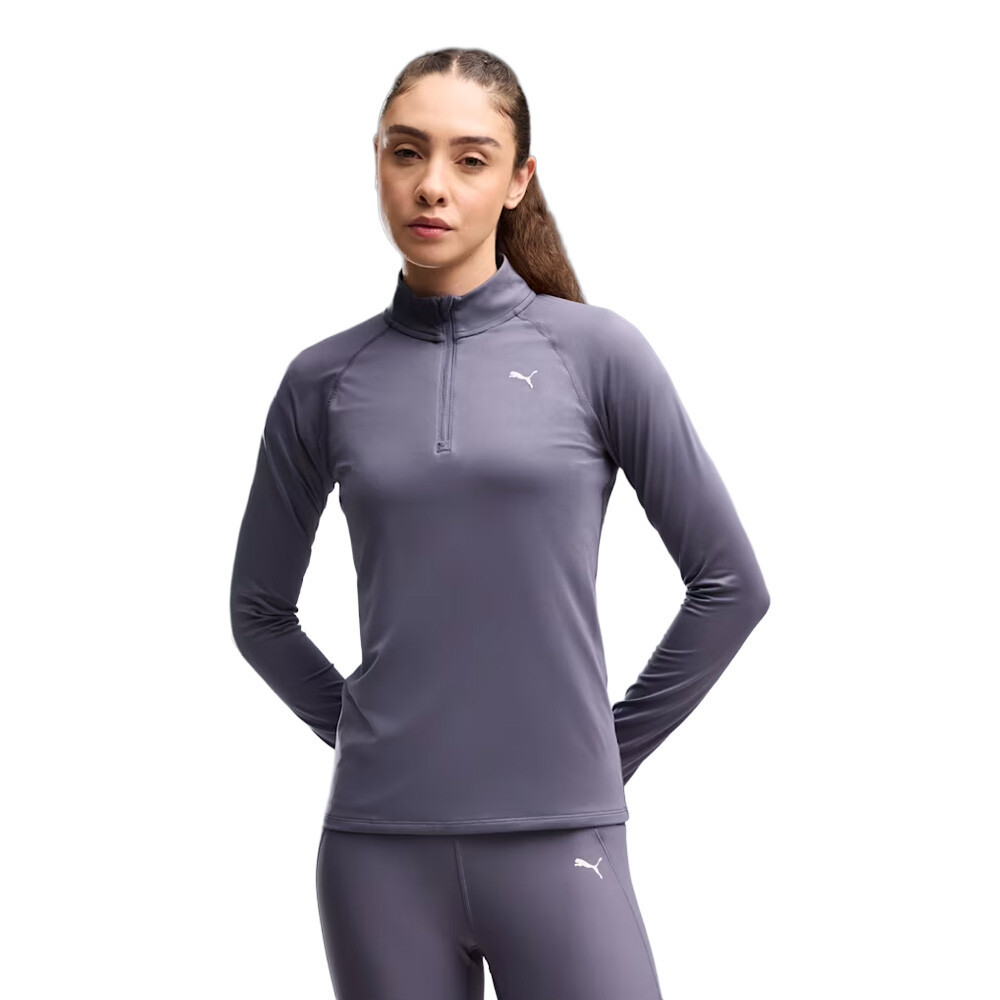 Puma Run Velocity CloudSpun Quarter Zip Women's Top | Inky Depths