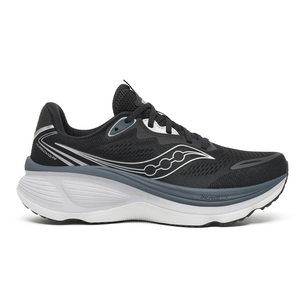 Saucony Hurricane 26 Men's Running Shoes (2E Width) | Black/Silver