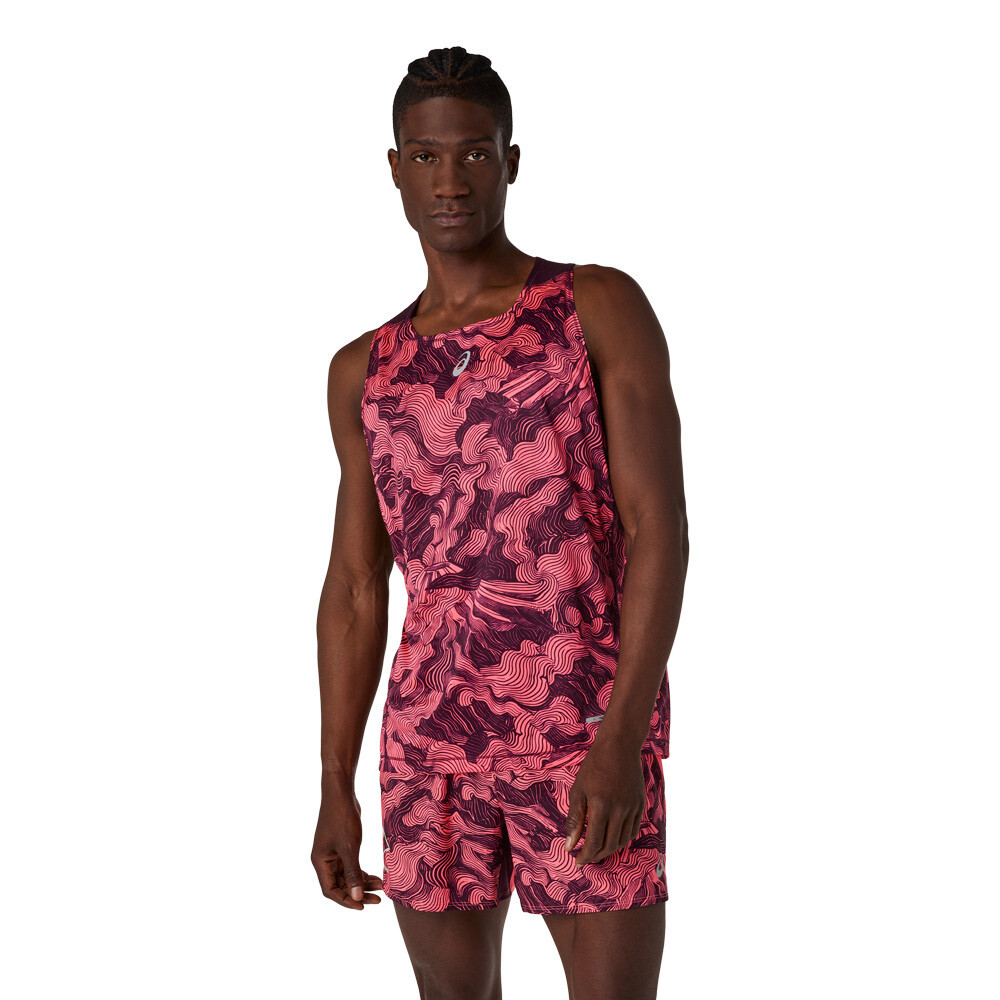 Asics Fujitrail Men's Trail Running Vest | Blazing Coral/Dark Aubergine