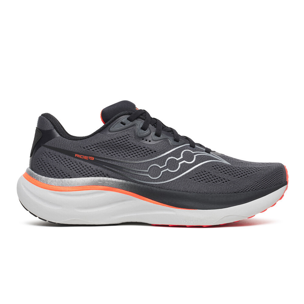 Saucony Ride 19 Men's Running Shoes | Carbon/Black